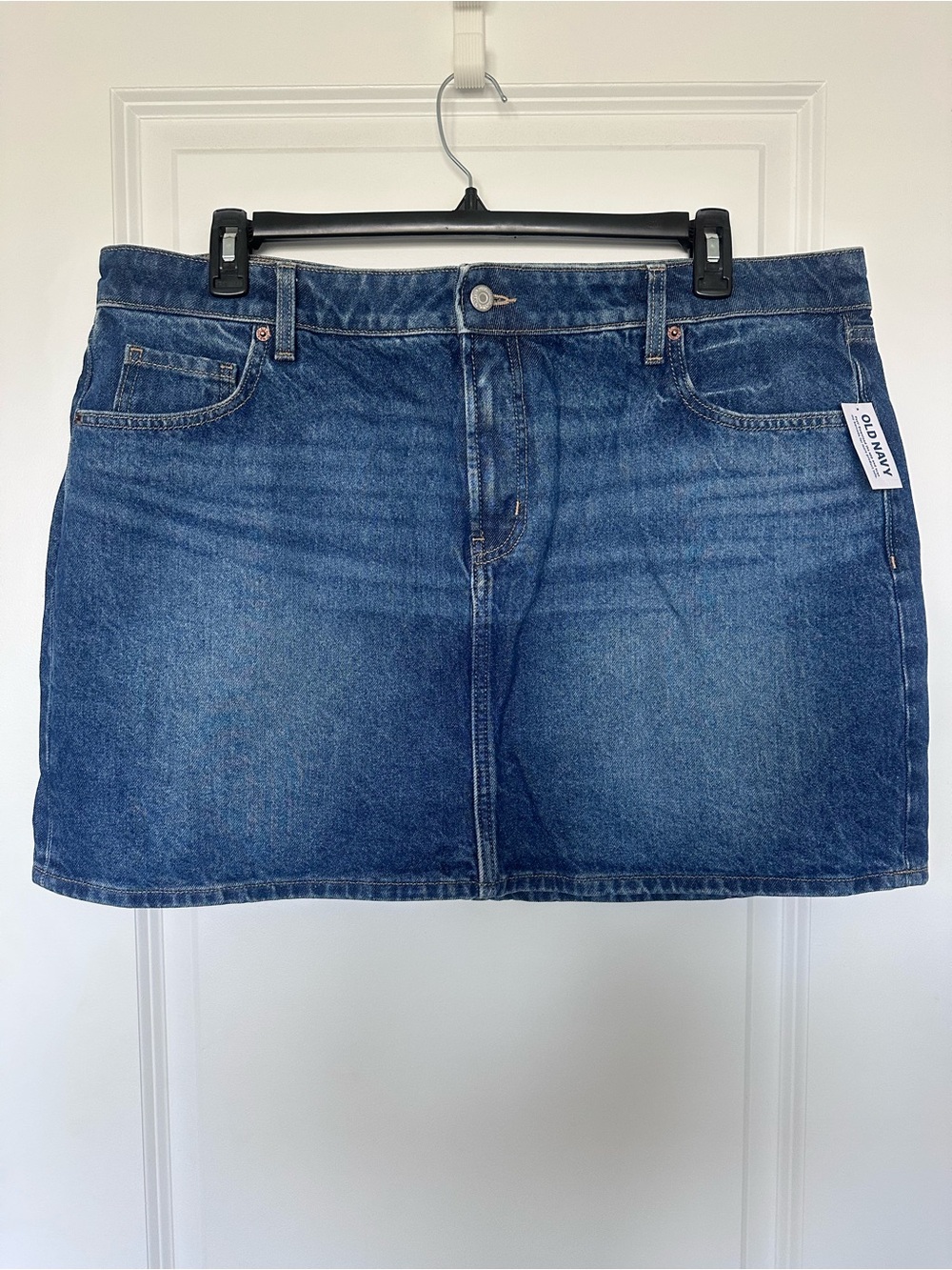 Old Navy Blue Denim Mid-Rise Mini Skirt - Size 18 - NWT